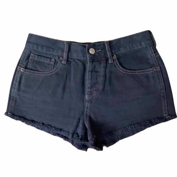 Dark Wash Jean Short Shorts - Picture 15 of 16